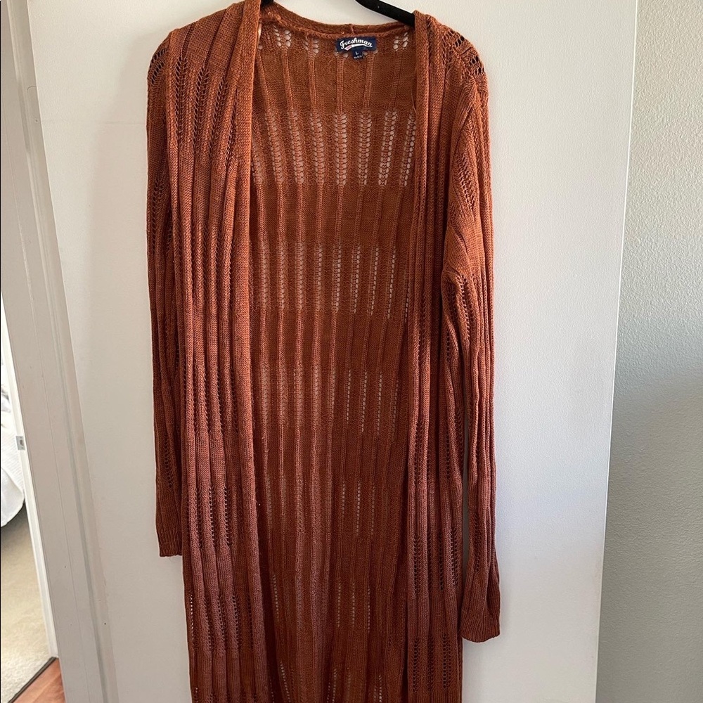 Burnt orange cardigan